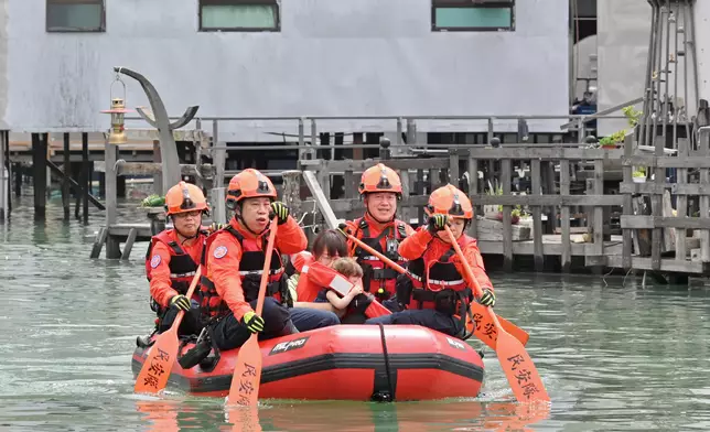 Inter-departmental drill on emergency response to flooding in Tai O  Source: HKSAR Government Press Releases
