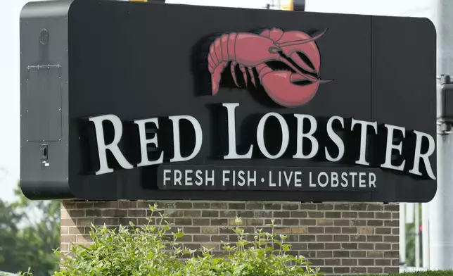 A Red Lobster restaurant is seen in Schaumburg, Ill., Monday, May 20, 2024. Red Lobster is seeking bankruptcy protection days after closing dozens of restaurants. (AP Photo/Nam Y. Huh)