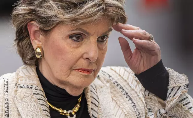 Attorney Gloria Allred speaks during a press conference outside Manhattan Criminal Court, Wednesday, May 29, 2024, in New York. (AP Photo/Julia Nikhinson)