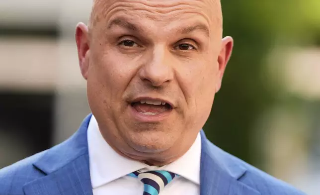 Arthur Aidala, attorney for Harvey Weinstein, speaks at a press conference outside Manhattan Criminal Court, Wednesday, May 29, 2024, in New York. (AP Photo/Julia Nikhinson)