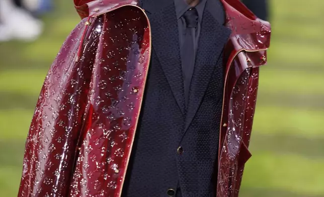 A model wears a creation as part of the Louis Vuitton Spring Summer 2025 collection, that was presented in Paris, France, Tuesday, June 18, 2024. (Photo by Vianney Le Caer/Invision/AP)
