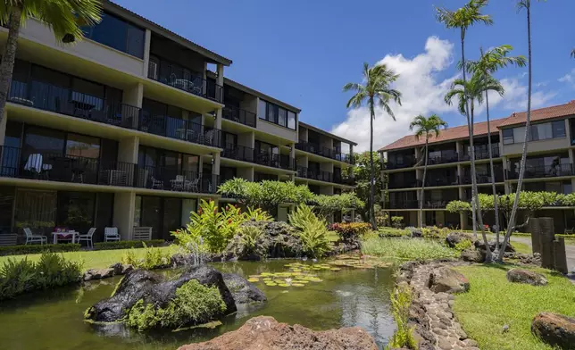 Papakea Resort stands on Monday, June 24, 2024, in Lahaina, Hawaii. The mayor of Maui County in Hawaii wants to stop owners of thousands of vacation properties from renting to visitors. Instead, he wants the units rented long-term to people who live on Maui to address a chronic housing shortage that intensified after last August’s deadly wildfire. (AP Photo/Mengshin Lin)