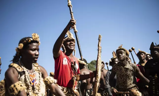 Mourners attend the burial service for Malawi's Vice President Saulos Chilima in Nsipe, Malawi, Monday, June 17, 2024. (AP Photo/Thoko Chikondi)