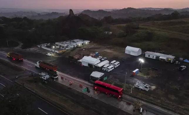 An immigration checkpoint stands in Nuevo Teapa, southern Mexico, Saturday, June 8, 2024. Mexico is under pressure from the U.S. to block millions of migrants headed north. (AP Photo/Felix Marquez)