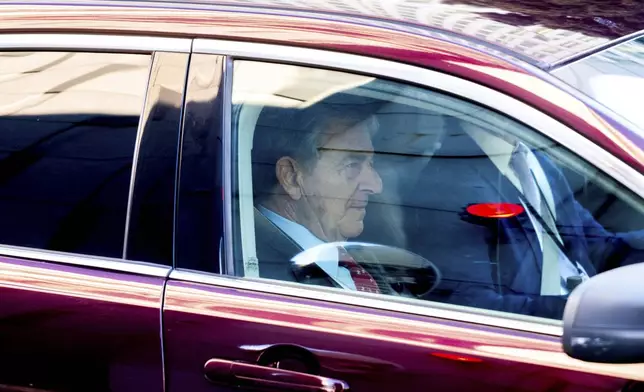 FILE - Paul Pelosi, husband of former House Speaker Nancy Pelosi, leaves the Phillip Burton Federal Building and U.S. Courthouse after testifying in the federal trial of David DePape in San Francisco, Nov. 13, 2023. A judge on Tuesday, June 18, 2024, expelled from court the former partner of the conspiracy theorist charged with breaking into Nancy Pelosi's home in 2022, banning her from the public gallery as DePape's state trial wrapped up. (AP Photo/Noah Berger, File)