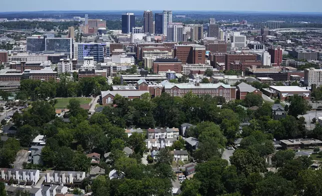 The city of Birmingham is seen, Tuesday, June, 12, 2024 in Birmingham, Ala. Birmingham will host a regular season MLB baseball game at Rickwood Field. It's known as one of the oldest professional ballpark in the United States and former home of the Birmingham Black Barons of the Negro Leagues. The game between the St. Louis Cardinals and San Francisco Giants is set to be played on June 20, 2024.