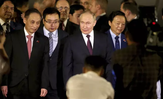 Russian President Vladimir Putin arrives at the Noi Bai International Airport in Hanoi, Vietnam, Thursday, June. 20, 2024. (AP Photo/Minh Hoang)