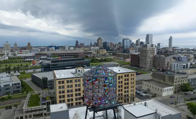 A general view of the city of Milwaukee is pictured Sunday, June 16, 2024. (AP Photo/Jeffrey Phelps)