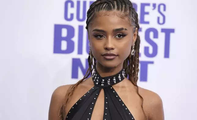 Tyla arrives at the BET Awards on Sunday, June 30, 2024, at the Peacock Theater in Los Angeles. (Photo by Jordan Strauss/Invision/AP)
