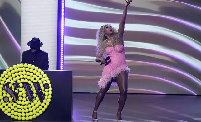 Serena Williams performs at the ESPY awards on Thursday, July 11, 2024, at the Dolby Theatre in Los Angeles. (AP Photo/Mark J. Terrill)