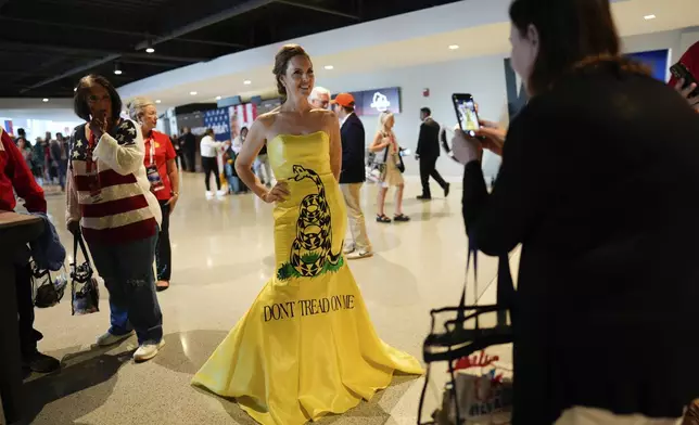 Sara Brady poses for a photo during the Republican National Convention Tuesday, July 16, 2024, in Milwaukee. (AP Photo/Jae C. Hong)