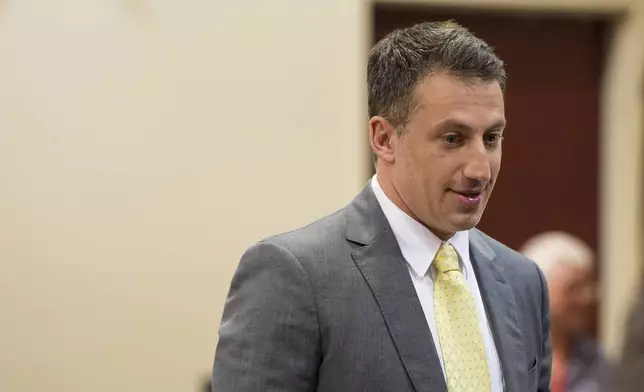 Attorney Alex Spiro attends Alec Baldwin's manslaughter trial for the 2021 fatal shooting of cinematographer Halyna Hutchins during filming of the Western movie "Rust", in Santa Fe, N.M., Thursday, July 11, 2024. (Ramsay de Give/Pool Photo via AP)