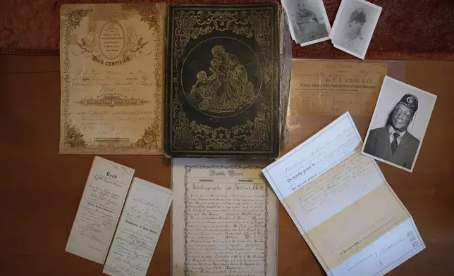 Family heirlooms are seen inside Matthew Burgess' home Monday, Oct. 9, 2023, in Sacramento, Calif. (AP Photo/Godofredo A. Vásquez)