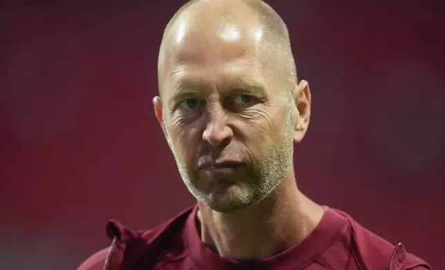 United States coach Gregg Berhalter looks on prior to a Copa America Group C soccer match against Panama in Atlanta, Thursday, June 27, 2024. (AP Photo/Mike Stewart)