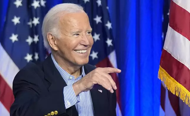 President Joe Biden attends a campaign rally at Sherman Middle School in Madison, Wis., Friday, July 5, 2024. (AP Photo/Manuel Balce Ceneta)