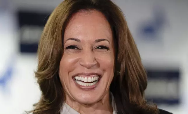 Vice President Kamala Harris speaks at her campaign headquarters in Wilmington, Del., Monday, July 22, 2024. (Erin Schaff/The New York Times via AP, Pool)