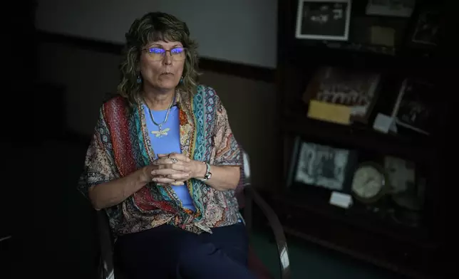 Donna Sybert, Managing Editor of the Butler Eagle newspaper, pauses during an interview with The Associated Press, Wednesday, July 17, 2024, in Butler, Pa. (AP Photo/Matt Slocum)