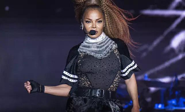 FILE - Janet Jackson performs at the Essence Festival in New Orleans, July 8, 2018. Jackson will be performing at the 30th Essence Festival of Culture, Fourth of July weekend, 2024, in New Orleans. (Photo by Amy Harris/Invision/AP, File)