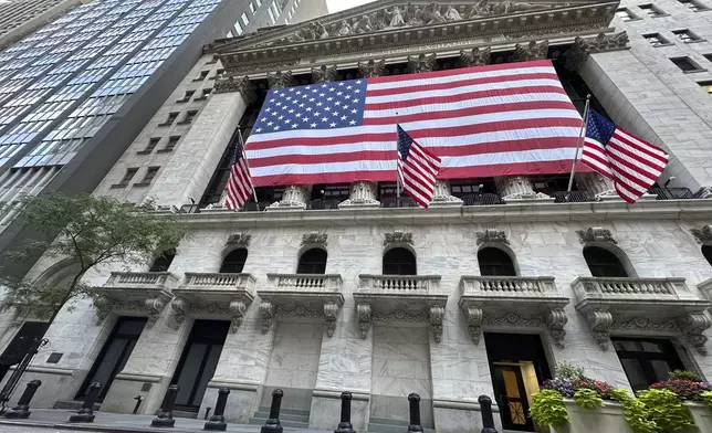 FILE - The New York Stock Exchange is seen on Wednesday, July 3, 2024, in New York. Shares advanced Friday, July 5, 2024, in Europe after Britain's Labour Party prevailed over the Conservatives in this week's national election. (AP Photo/Peter Morgan, File)