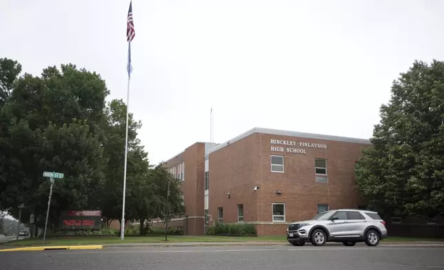 Hinckley-Finlayson High School photographed Tuesday, July 2, 2024, in Hinckley, Minn. (AP Photo/Mark Vancleave)