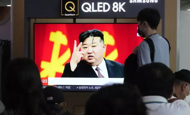 A TV screen shows an image of North Korean leader Kim Jong Un during a news program at Seoul Railway Station in Seoul, South Korea, Tuesday, July 2, 2024. North Korea said Tuesday it had test-fired a new tactical ballistic missile capable of carrying a huge warhead, as the country is pushing to modernize its weapons arsenal to cope with what it calls U.S.-led threats. (AP Photo/Ahn Young-joon)