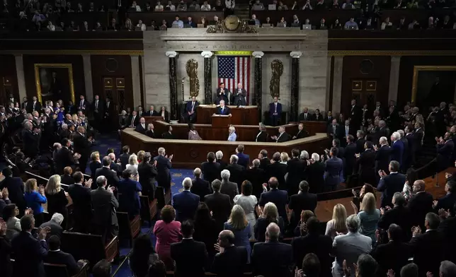 Israeli Prime Minister Benjamin Netanyahu speaks to a joint meeting of Congress at the Capitol in Washington, Wednesday, July 24, 2024. (AP Photo/Julia Nikhinson)