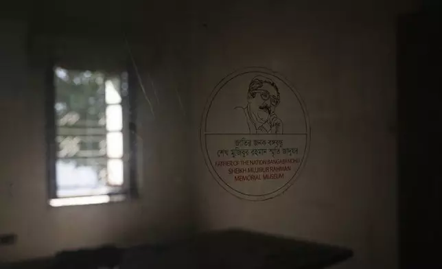 The vandalised museum of Sheikh Mujibur Rahman, father of Sheikh Hasina who resigned as Prime Minister on Monday, in Dhaka, Bangladesh, Tuesday, Aug. 6, 2024. (AP Photo/Fatima Tuj Johora)