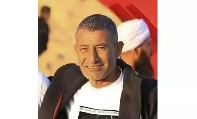 CORRECTS NAME This undated photo shows Qaid Farhan Alkadi, 52, who was held hostage by Hamas militants in Gaza. On Tuesday, Aug. 27, 2024, the Hostages Families Forum announced he has returned to Israel. (The Hostages Families Forum via AP)