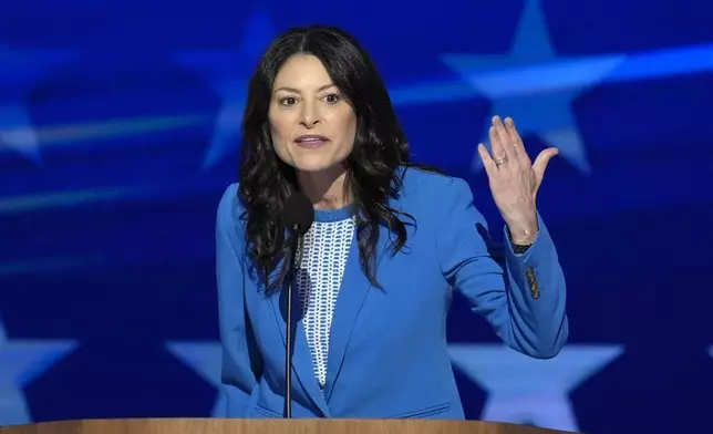 Michigan Attorney General Dana Nessel speaks during the Democratic National Convention Wednesday, Aug. 21, 2024, in Chicago. (AP Photo/J. Scott Applewhite)