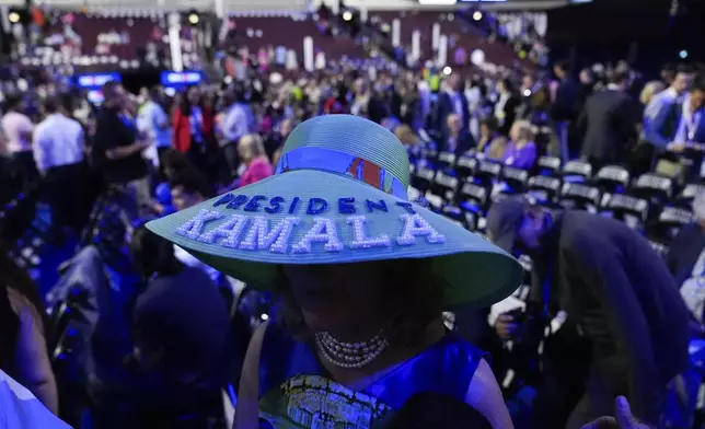 Mississippi delegate Kelly Jacobs arrives at the Democratic National Convention Wednesday, Aug. 21, 2024, in Chicago. (AP Photo/Brynn Anderson)