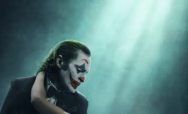 This image released by Warner Bros. Pictures shows promotional art for the film "Joker: Folie à Deux." (Warner Bros. Pictures via AP)