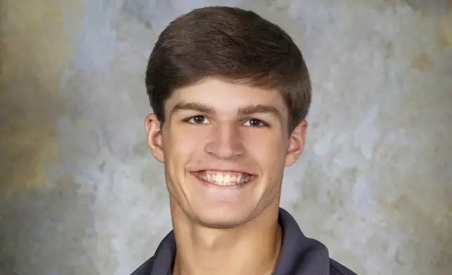 This undated yearbook photo provided by Total Image shows Caden Tellier, a 16-year-old quarterback at Morgan Academy in Selma, Ala., who died Saturday, Aug. 24, 2024, after being critically injured during a football game the night before. (Total Image via AP)