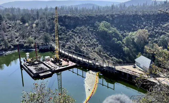 FILE - A view shows the Copco 1 Dam in Hornbrook, Calif., Sunday, Sept. 17, 2023. (AP Photo/Haven Daley, File)