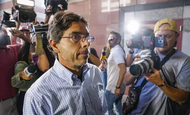 Dr. Mark Chavez, a physician from San Diego, who is charged in connection with actor Matthew Perry's death from an accidental ketamine overdose, arrives at the Roybal Federal Courthouse in Los Angeles, Friday, Aug. 30, 2024. (AP Photo/Damian Dovarganes)