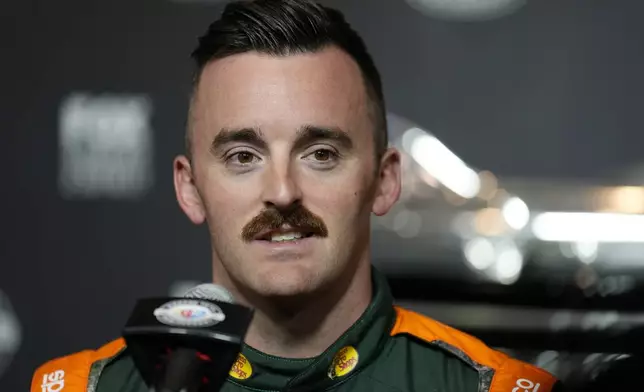 FILE - Austin Dillon during the NASCAR Daytona 500 auto race media day Wednesday, Feb. 15, 2023, at Daytona International Speedway in Daytona Beach, Fla. (AP Photo/Chris O'Meara, File)