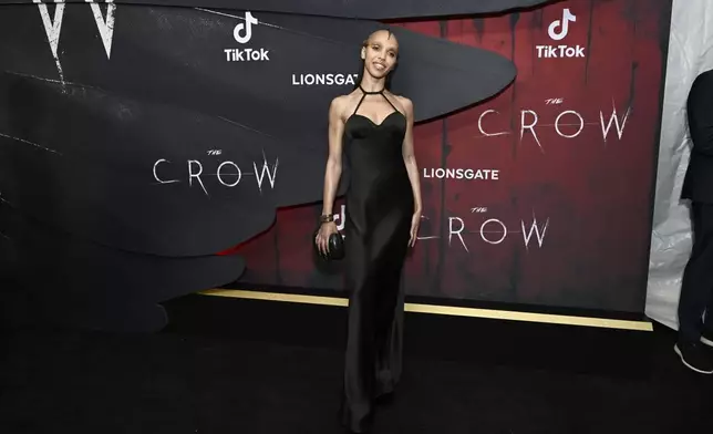 FKA twigs attends "The Crow" world premiere at the Village East by Angelika on Tuesday, Aug. 20, 2024, in New York. (Photo by Evan Agostini/Invision/AP)