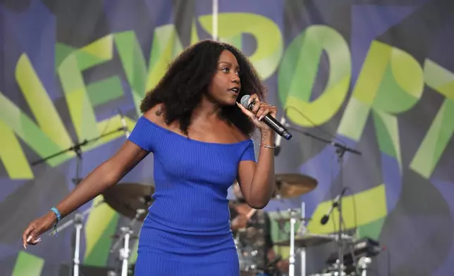 Noname performs during the Newport Jazz Festival, Sunday, Aug. 4, 2024, in Newport, R.I. (AP Photo/Steven Senne)