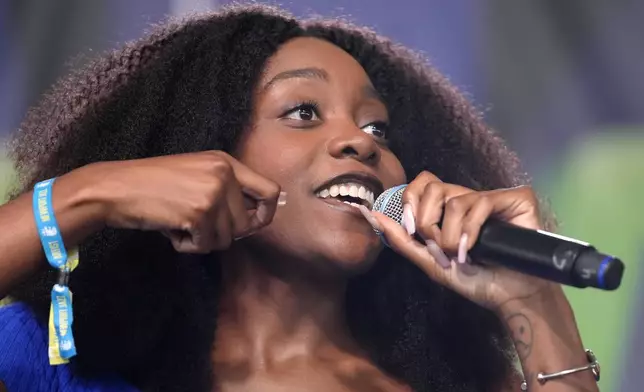 Noname performs during the Newport Jazz Festival, Sunday, Aug. 4, 2024, in Newport, R.I. (AP Photo/Steven Senne)