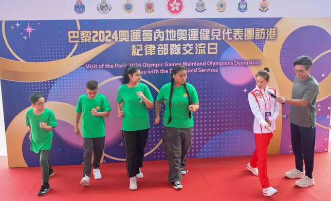 2024 Paris Olympic Games Mainland Olympians meet with disciplined and auxiliary services members  Source: HKSAR Government Press Releases