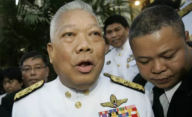 FILE - Thailand's new Prime Minister Samak Sundaravej exits his residence in Bangkok, Thailand, on Jan. 29, 2008. (AP Photo/Sakchai Lalit, File)