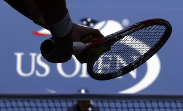 FILE - Anna Karolina Schmiedlova, of Slovakia, prepares to serve to Petra Kvitova, of the Czech Republic, during the third round of the U.S. Open tennis tournament, Saturday, Sept. 5, 2015, in New York. (AP Photo/Charles Krupa)