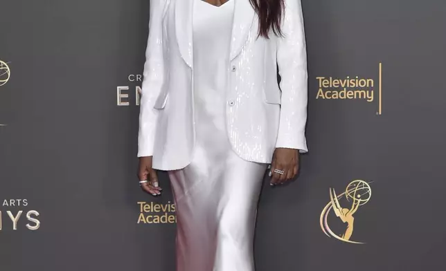 Garcelle Beauvais attends night one of the Creative Arts Emmy Awards on Saturday, Sept. 7, 2024, in Los Angeles. (Photo by Richard Shotwell/Invision/AP)