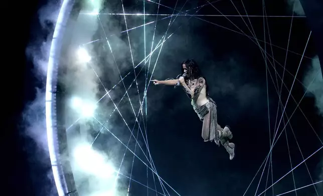 Katy Perry performs during the MTV Video Music Awards on Wednesday, Sept. 11, 2024, at UBS Arena in Elmont, N.Y. (Photo by Charles Sykes/Invision/AP)