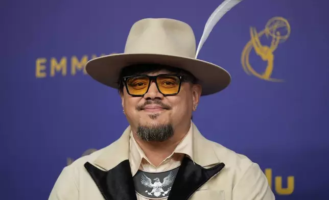 Sterlin Harjo arrives at the 76th Primetime Emmy Awards on Sunday, Sept. 15, 2024, at the Peacock Theater in Los Angeles. (AP Photo/Jae C. Hong)