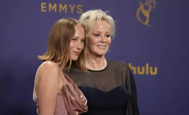 Hannah Einbinder, left, and Jean Smart pose in the press room during the 76th Primetime Emmy Awards on Sunday, Sept. 15, 2024, at the Peacock Theater in Los Angeles. (AP Photo/Jae C. Hong)