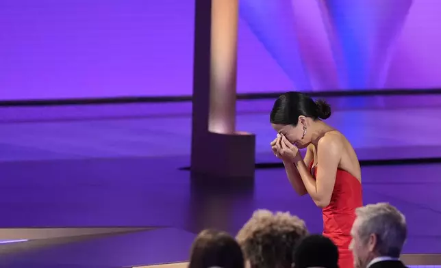 Anna Sawai accepts the award for outstanding lead actress in a drama series for "Shogun" during the 76th Primetime Emmy Awards on Sunday, Sept. 15, 2024, at the Peacock Theater in Los Angeles. (AP Photo/Chris Pizzello)