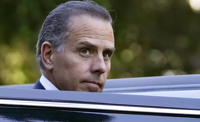 Hunter Biden steps into a vehicle as he leaves federal court, Thursday, Sept. 5, 2024, in Los Angeles, after pleading guilty to federal tax charges. (AP Photo/Eric Thayer)