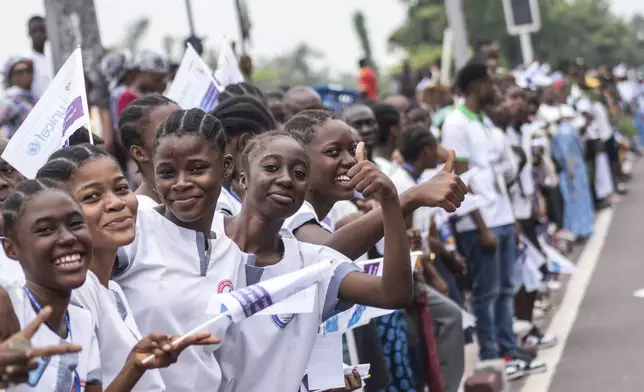 FILE -Well-wishers wait for Pope Francis in Kinshasa, Congo, on Jan. 31, 2023. (AP Photo/Samy Ntumba Shambuyi, File)