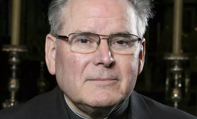 FILE - Bishop of Bruges Roger Vangheluwe, in Bruges, Belgium, on Feb. 15, 2007. (AP Photo/Peter Maenhoudt, File)