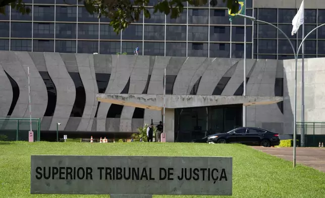 FILE - The Supreme Court headquarters stands in Brasilia, Brazil, March 20, 2024. (AP Photo/Eraldo Peres, File)